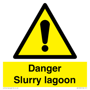 Danger Slurry lagoon